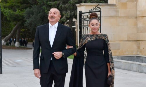 Ilham Aliyev and Mehriban Aliyeva attend memorial evening for Muslum Magomayev