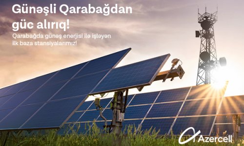 Solar-powered Azercell base stations in Karabakh!