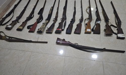 У жителей Сабирабада изъяли незаконно хранящееся оружие