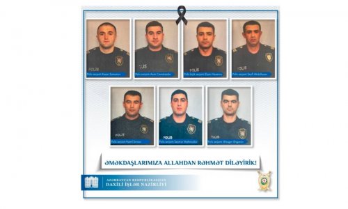 Photos of police officers killed in terrorist attack in Khojavand and road accident in Fuzuli published
