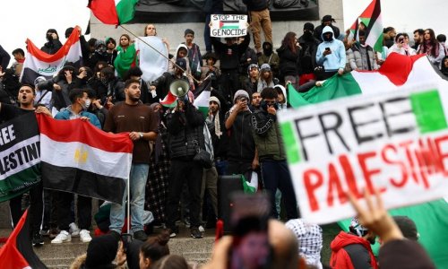 Protest held outside Turkish Foreign Ministry building over Blinken's Ankara visit