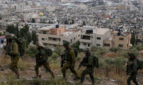 Israeli military clashes with Palestinian youth in Ramallah