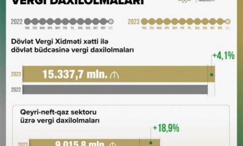 Azərbaycan Dövlət Vergi Xidməti  vergi yığımını 4% artırıb - Cabbarov