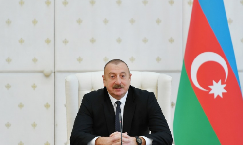 Президент Азербайджана выступил на стадионе Ханкенди