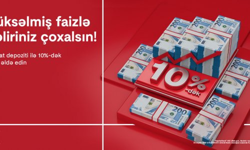 Kapital Bank depozit faizlərini 10%-ə qaldırdı