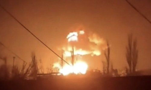 Munition dropped by Ukrainian drone causes fire at oil depot in Russia