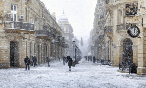 Snow forecasted in Baku tomorrow