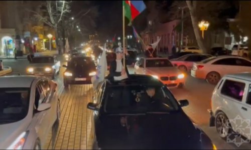 В регионах Азербайджана люди вышли на улицы: Да здравствует Алиев!