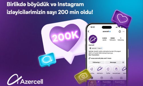 Azercell hits 200,000 Instagram followers milestone!