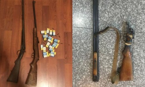 В Огузском районе обнаружены оружие и боеприпасы