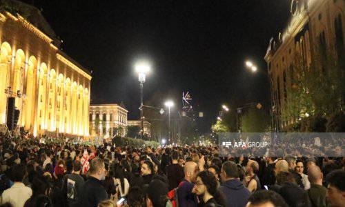 Tbilisidə parlament qarşısında etiraz aksiyası keçirilir