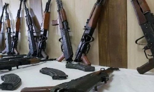 Assault rifles, grenades, and grenade launcher found in Khankandi