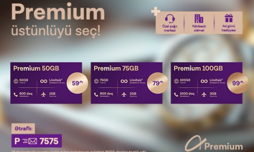 Azercell Premium Tarifi və Premium+ Loyallıq Proqramını istifadəyə verdi