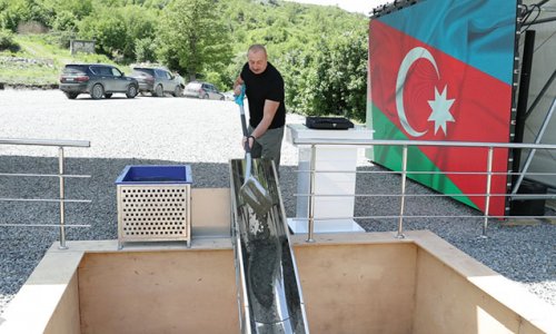 Ильхам Алиев заложил фундаменты сел Беюк Марджанлы, Кархулу и Сарыджаллы в Джебраиле
