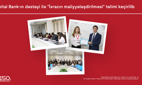 By the support of Kapital Bank, an informative training on “Export Financing” was held