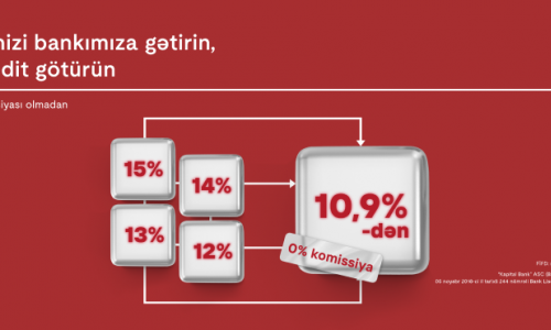 Kapital Bank-dan digər banklarda nağd krediti və kredit kartı olan müştərilərə sərfəli təklif