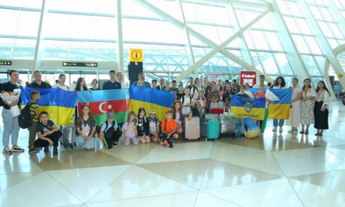 Очередная группа украинских детей прибыла в Азербайджан в целях реабилитации