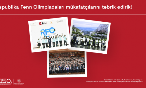 Awards were presented to the winners of the Republican Subject Olympiads held with the support of Kapital Bank