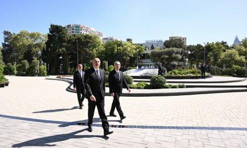 Президент принял участие в открытии парка Нариманова в Баку