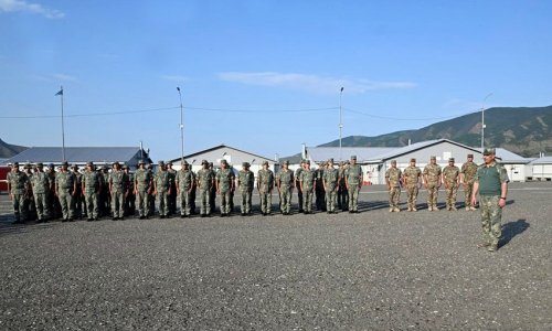 Azerbaijan's defense minister meets military personnel in liberated territories