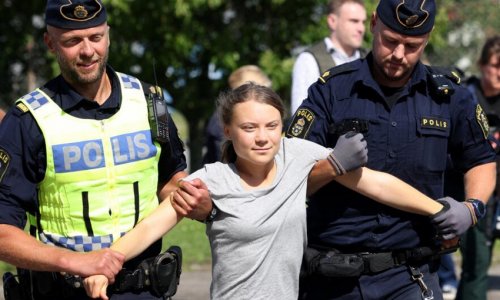 Danish police detain activist Greta Thunberg during Gaza war protest