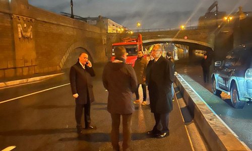 В Баку после ливня затопило тоннель под Багировским мостом