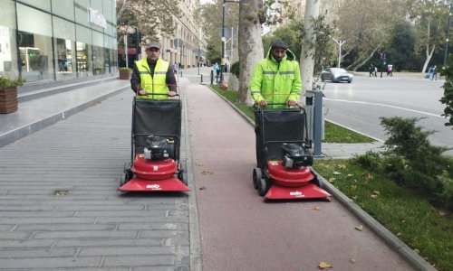 Bakıda küçə və parkları təmizləmək üçün yeni tozsoranlar gətirilib