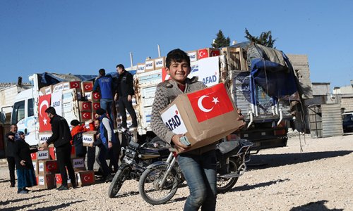 Türkiyə Suriyaya humanitar yardım göndərib