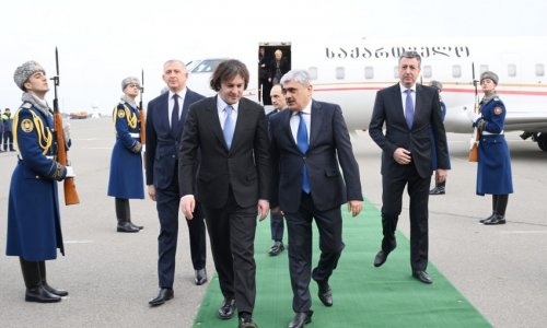 Georgian Prime Minister Irakli Kobakhidze arrives in Azerbaijan