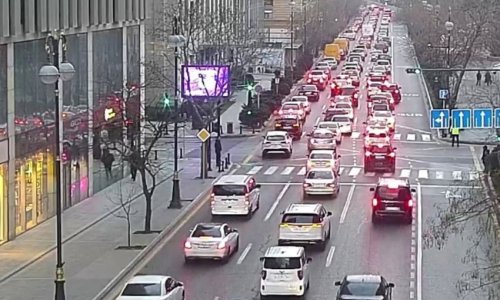 Bakının bir sıra yollarında tıxac müşahidə olunur