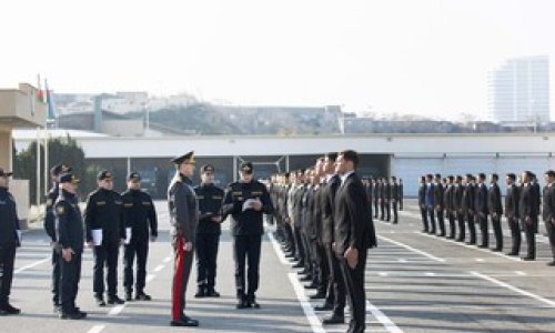 Вилаят Эйвазов провел строевой смотр в связи с приемом на службу