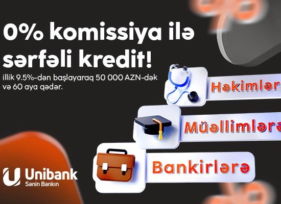 Unibankın komissiyasız kredit kampaniyasının bitməsinə 4 gün qalıb