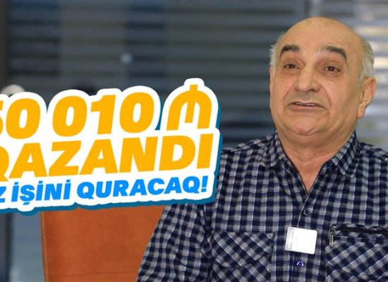 6 rəqəmi ona uğur gətirdi - Lotereyada 50.000 manat qazandı