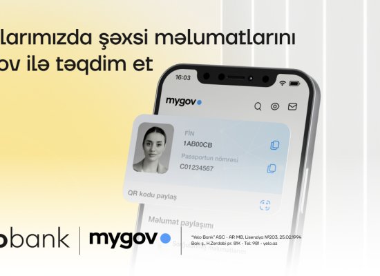 Yelo Bank filiallarında rəqəmsal şəxsiyyət vəsiqəsi ilə xidmətlərdən faydalanın