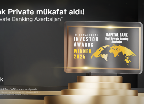BirbankPrivatebeynəlxalq “International Investor” nəşri tərəfindən“ Best Private Banking Azerbaijan”mükafatına layiq görüldü