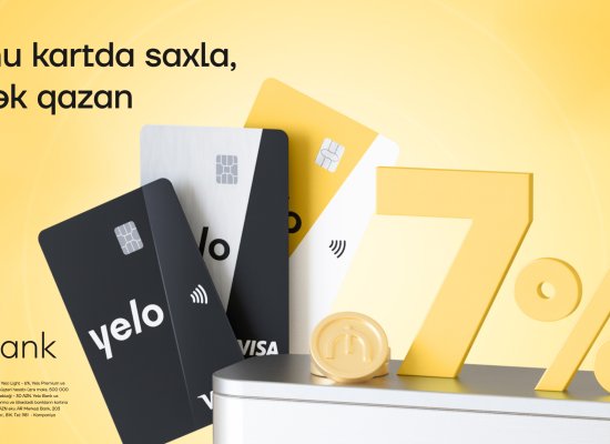 
Yelo kartdakı vəsaiti illik 7%-dək gəlir ilə artır!