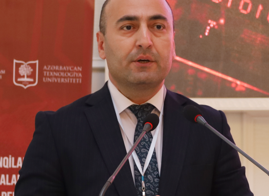 Nar CEO speaks at a conference in Ganja