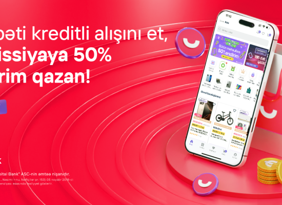 Umico kredit xətti ilə alış-verişə 50% komissiya endirimi