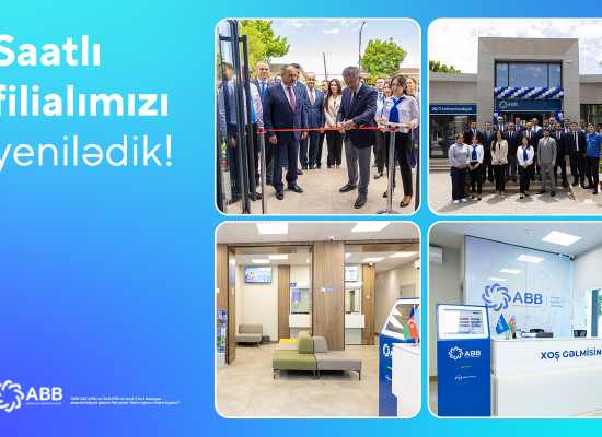 ABB-nin Saatlı filialı yenilənmiş binadaxidmətə başladı!