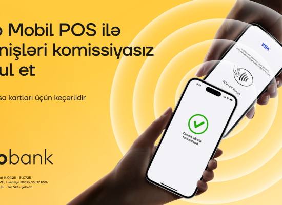 
Yelo Mobil POS ilə Visa ödənişlərinə 0% komissiya!