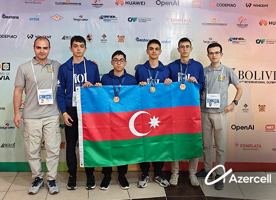 
Azercell Beynəlxalq İnformatika Olimpiadasında uğur qazanan məktəbliləri təbrik edir