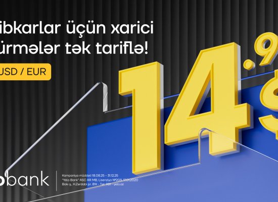 
Yelo Bank-dan yeni biznes müştərilərinə dəstək kampaniyası
