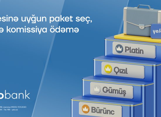 Yelo Bank bizneslərin ehtiyacına uyğun tarif paketləri təqdim edir
