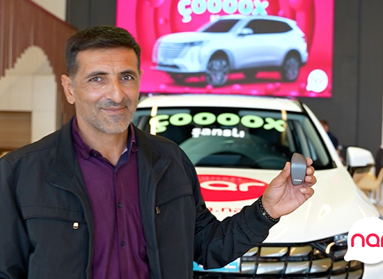 The first car winner of Nar’s “Çoox Şanslı” lottery is behind the wheel!