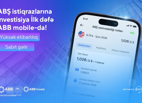 ABB mobile tətbiqində ABŞ istiqrazlarınainvestisiya imkanı!