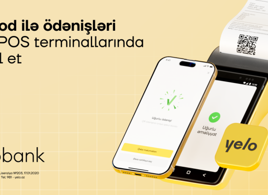 Yelo Bank-da innovativ QR ilə ödəniş aktivdir!