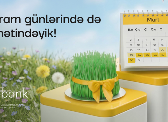 Yelo Bank bayram günlərində xidmətində olacaq
