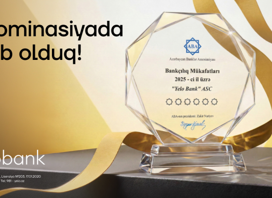 Yelo Bank 6 nominasiya üzrə qalib seçildi