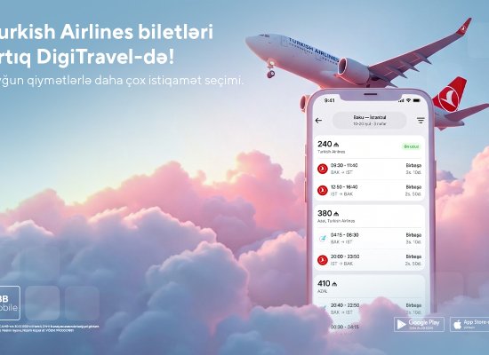 Tickets for Turkish Airlines and other airlines are now available with DigiTravel in the ABB mobile app!