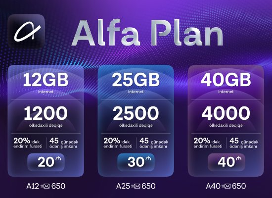 Azercell запускает линейку тарифов нового поколения &laquo;Alfa Plan&raquo;